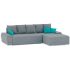 Диван угловой Nordviks (Модерн) Plush Light Grey - Blue