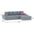 Диван угловой Nordviks (Модерн) Plush Light Grey - Пасти
