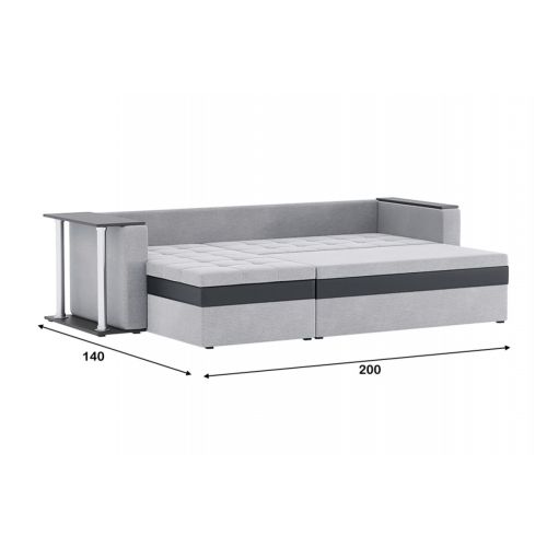 Диван угловой Атланта Сountry Light Grey со столиком