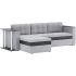 Диван угловой Атланта Сountry Light Grey со столиком
