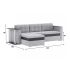 Диван угловой Атланта Сountry Light Grey со столиком