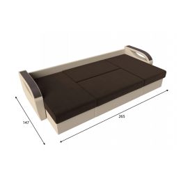 Диван угловой Форсайт Вельвет Микс Brown-Beige