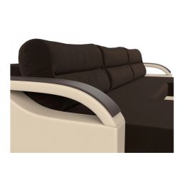 Диван угловой Форсайт Вельвет Микс Brown-Beige