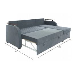 Диван угловой Токио Велюр Grey