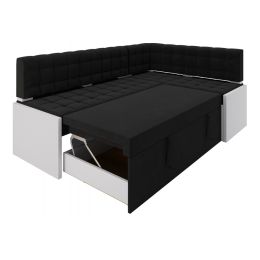 Кухонный диван Гамбург Велюр Black