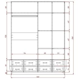 Шкаф АйМеб 19 (Модерн) глянцевый МДФ