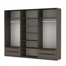 Шкаф-купе 3-х дверный Марвин 4 стекло лакобель