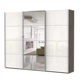 Шкаф-купе 3-х дверный Марвин 4 стекло лакобель