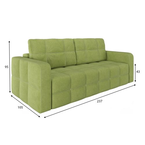 Диван Денди (Клэр) Plush Green