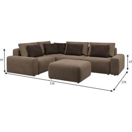 Диван модульный угловой Гунер-1 Plush Хазел