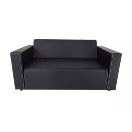 Диван офисный Орион Black с подлокотниками