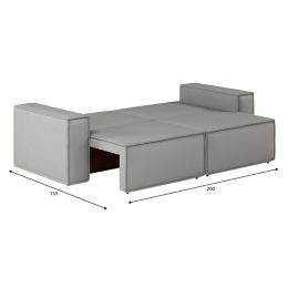 Диван прямой Лофт Plush Light Grey
