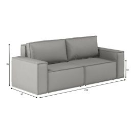 Диван прямой Лофт Plush Light Grey