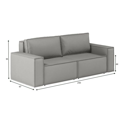 Диван прямой Лофт Plush Light Grey