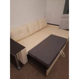 Диван угловой Атланта Крим со столиком