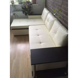 Диван угловой Атланта Крим со столиком