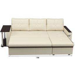 Диван угловой Атланта Крим со столиком