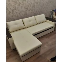 Диван угловой Атланта Крим со столиком