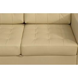 Диван угловой кожаный Камелот Ivory