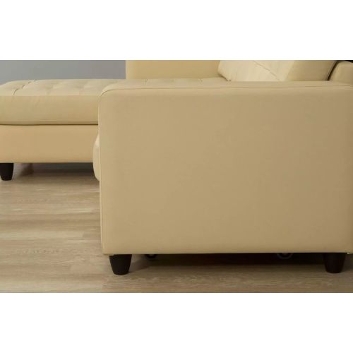 Диван угловой кожаный Камелот Ivory