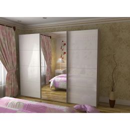 Шкаф-купе 3-х дверный Марвин 4 стекло лакобель