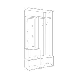 Прихожая Глория 105/02 белый