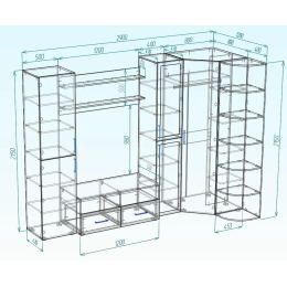 Стенка угловая Мустанг