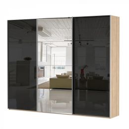 Шкаф-купе 3-х дверный Марвин 4 стекло лакобель