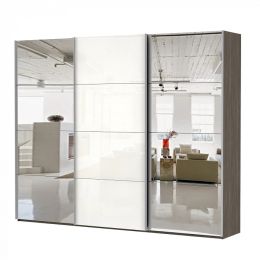Шкаф-купе 3-х дверный Марвин 4 стекло лакобель