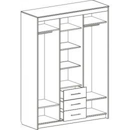 Шкаф-купе ШК-05 Венге/Дуб молочный
