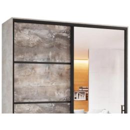 Шкаф-купе 2-х дверный   Айсберг Лофт 180 с зеркалом 1