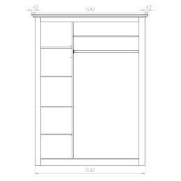 Шкаф-купе Классика 2 мдф зеркало