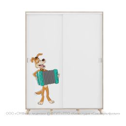 Шкаф-купе двухдверный Скандинавик Простоквашино на ножках white