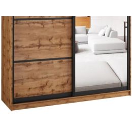 Шкаф-купе 2-х дверный  Айсберг Лофт 190 с зеркалом 1