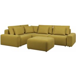 Диван модульный угловой Гунер-1 Plush Yellow нераскладной