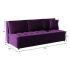 Диван прямой Бони Plush Фиолет
