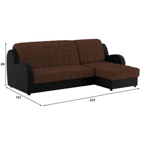 Диван угловой Барон Plush Brown