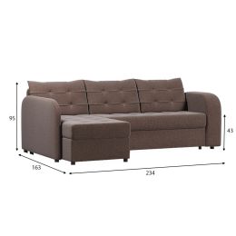 Диван угловой Беллано Brown