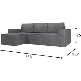 Диван угловой Лофт Grey