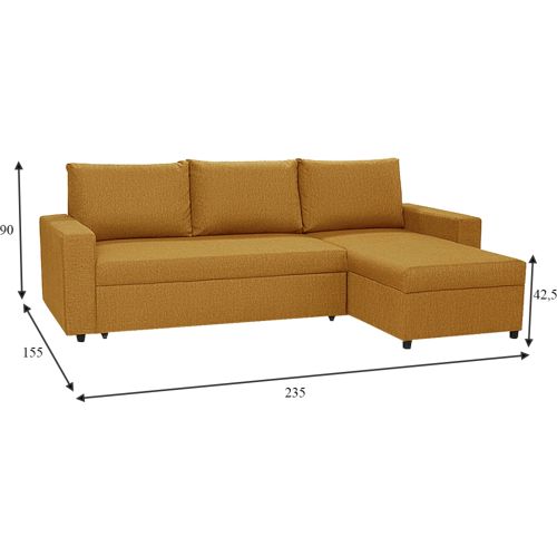 Диван угловой Орион (Торонто) Plush Yellow