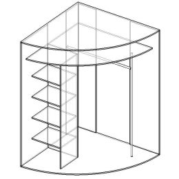 Шкаф-купе радиусный Бертри 11