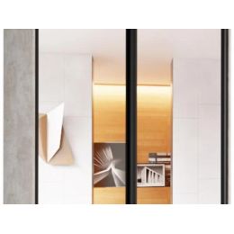 Шкаф-купе 2-х дверный Айсберг Лофт 150 с зеркалом