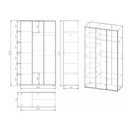 Шкаф Копенгаген-3 Крафт Золотой