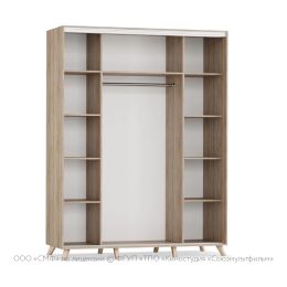 Шкаф-купе двухдверный Скандинавик Простоквашино на ножках white