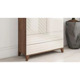 Шкаф распашной Сканди 4 Vanilla глянец