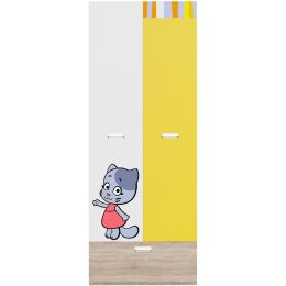 Шкаф распашной Юниор Оранжевая Корова кошка