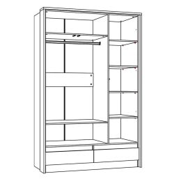 Шкаф комбинированный Вирджиния НМ 011.50