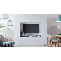 Стенка Купертино Денди (Квадрат Нео) 7 Глянцевый МДФ