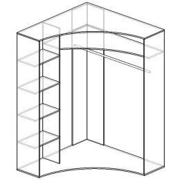 Шкаф-купе радиусный Бертри 10
