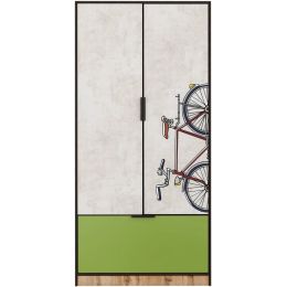 Шкаф распашной Лофт Простоквашино велосипед